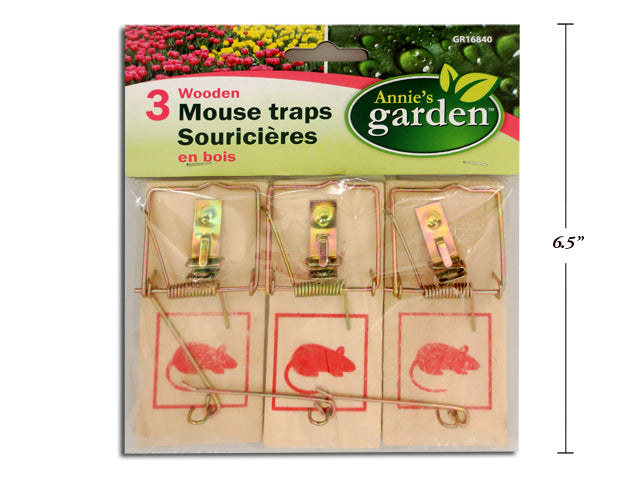 Wooden Mousetrap 3 Pack