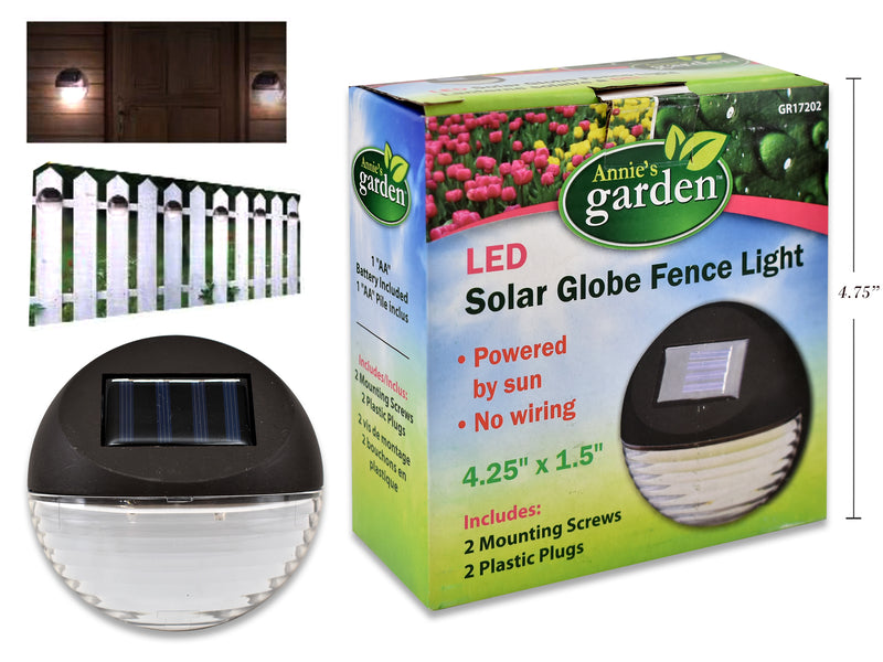 Solar Globe Fence Light