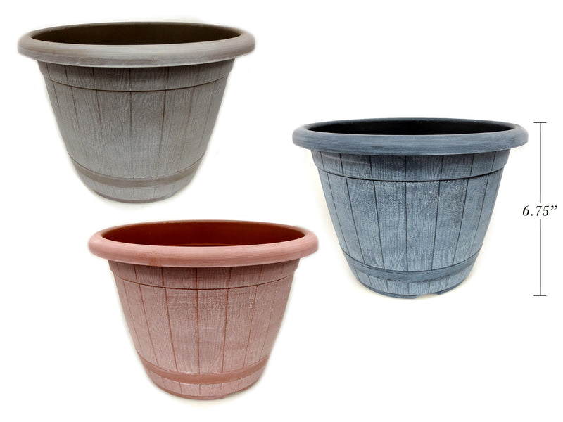 White Wash Finish Planter Small