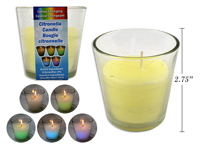 Changing Citronella Candle In Clear Glass Jar