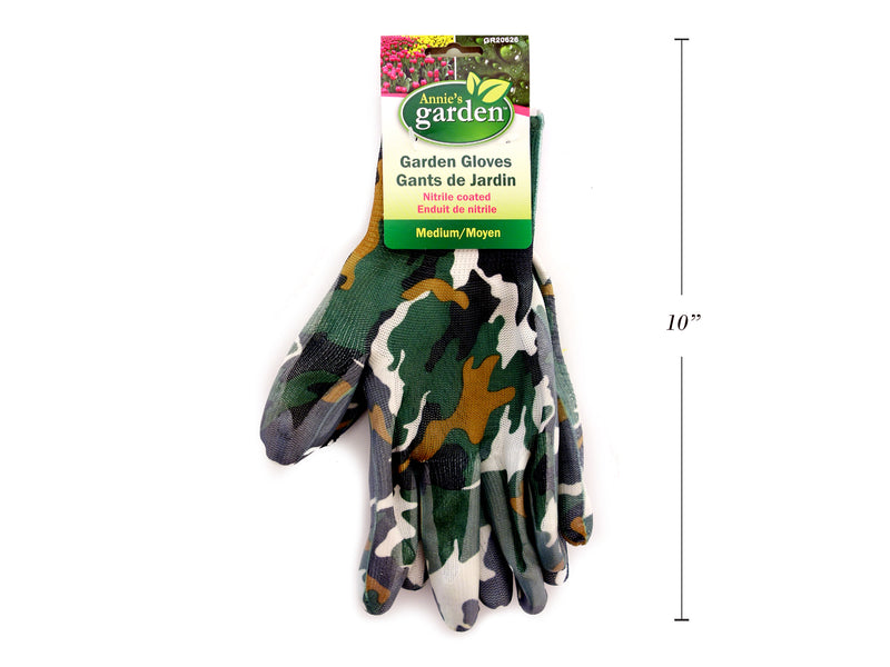 Nitrile Coated Camouflage Print Gardening Garden Gloves