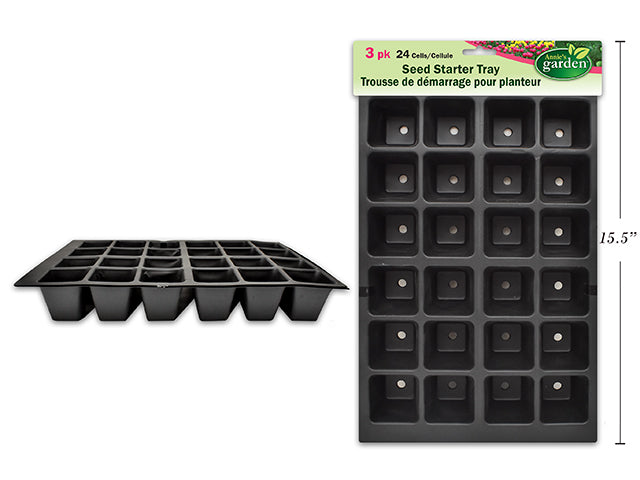 24 Cells Seed Starter Tray 3 Pack