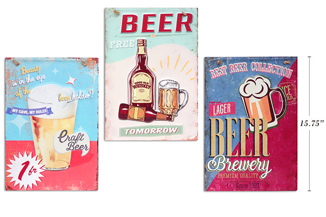 Embossed Metal Old Fashion Signs