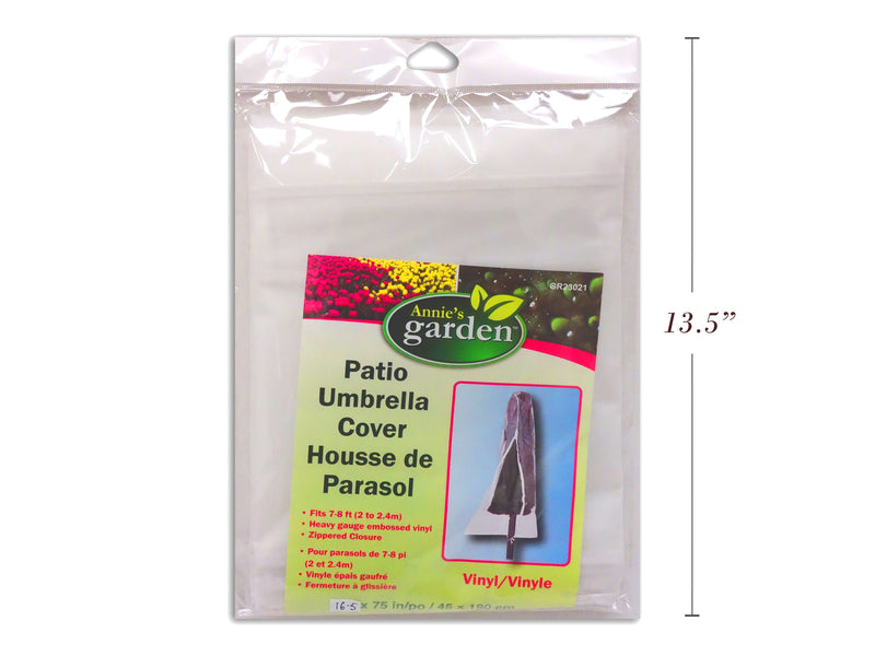 Patio Umbrella Cover With Zippered Closure