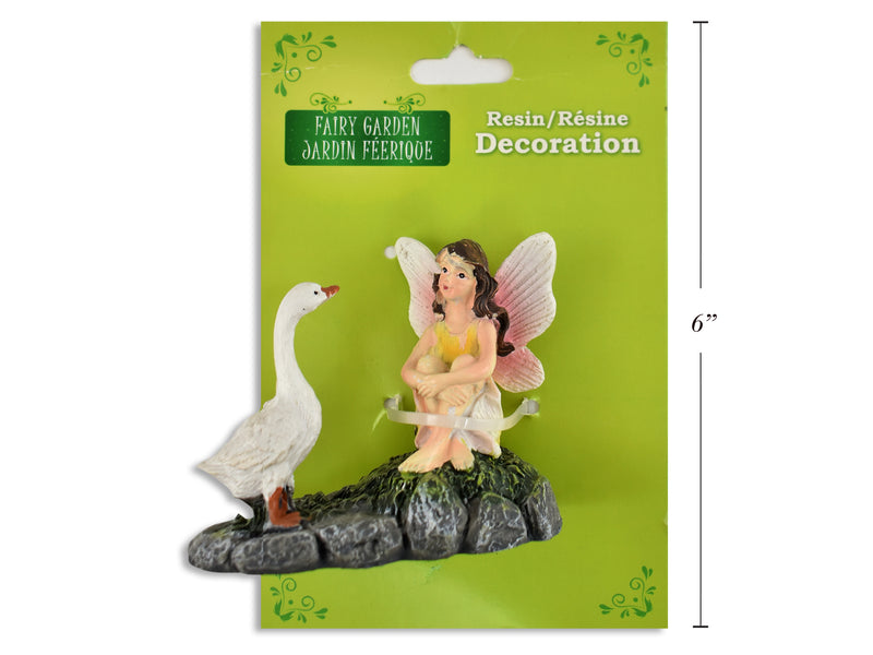 Polyresin Fairy Garden Fairy And Goose
