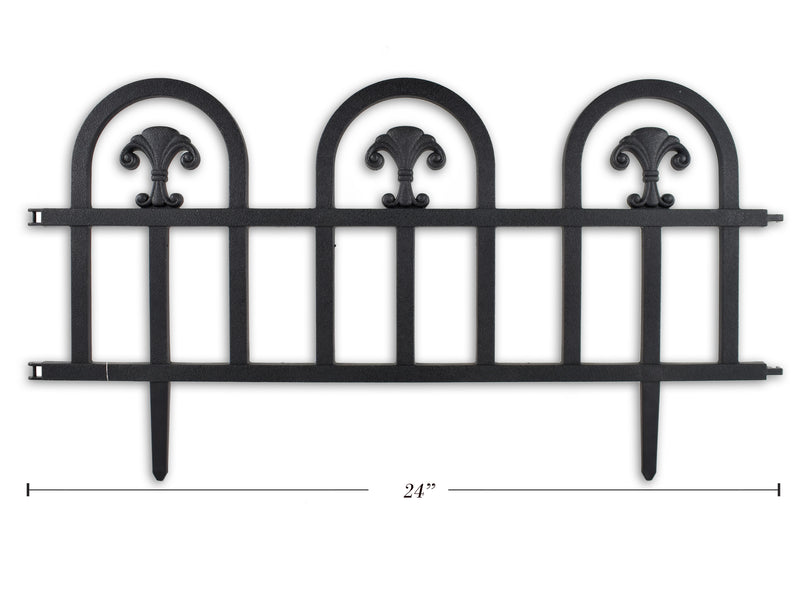 Triple Arch Ornate Inter Locking Garden Fence