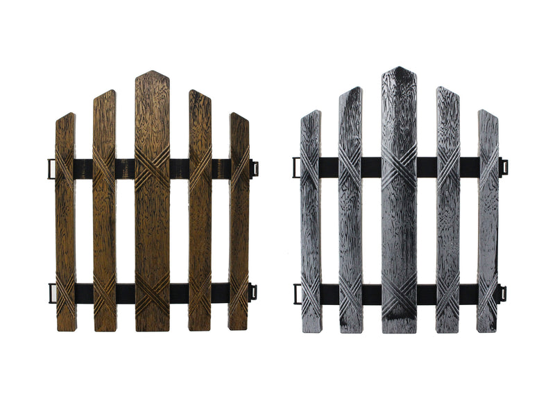 Metallic Wood Grain Interlocking 5 Post Fence