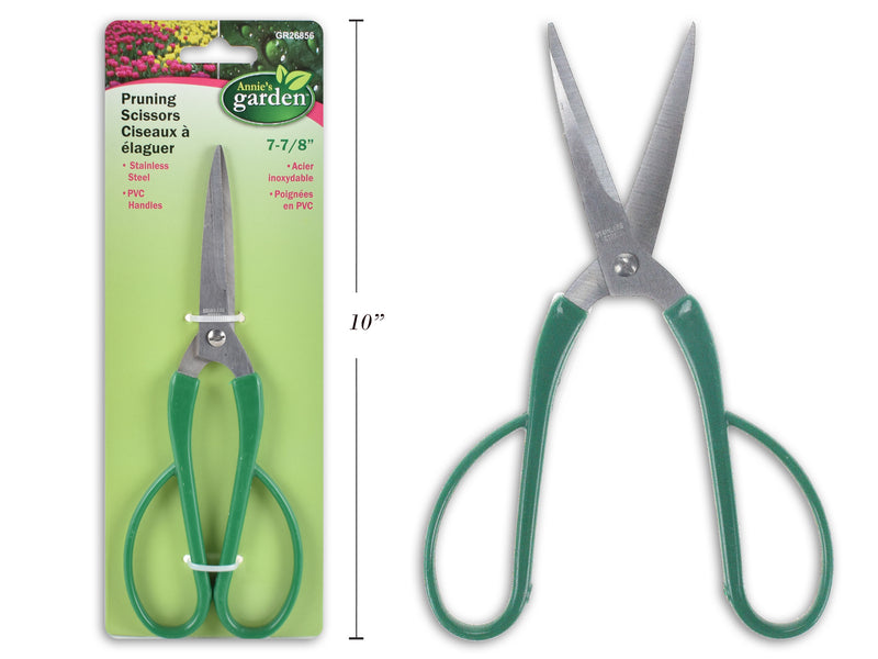 Stainless Steel Needle Nose Garden Pruning Scissors With Pvc Handles