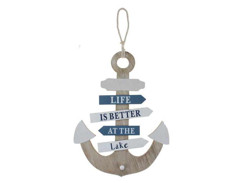 Directional Anchor Plaque With Twisted Rope Hanger