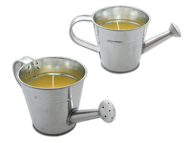 Citronella Candle In Galvanized Metal Watering Can