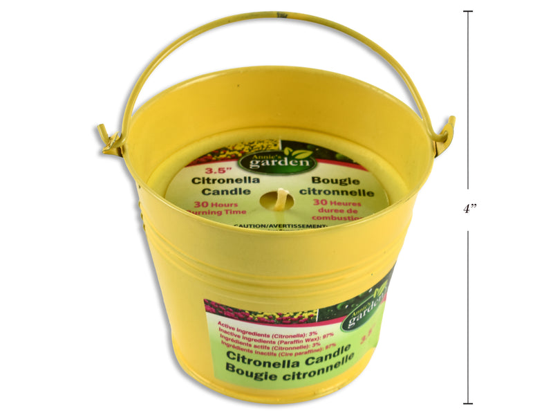Garden Citronella Candle In Tin Pails