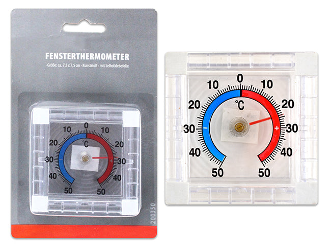 3.25in Clear PVC Square Thermometer. b/c.