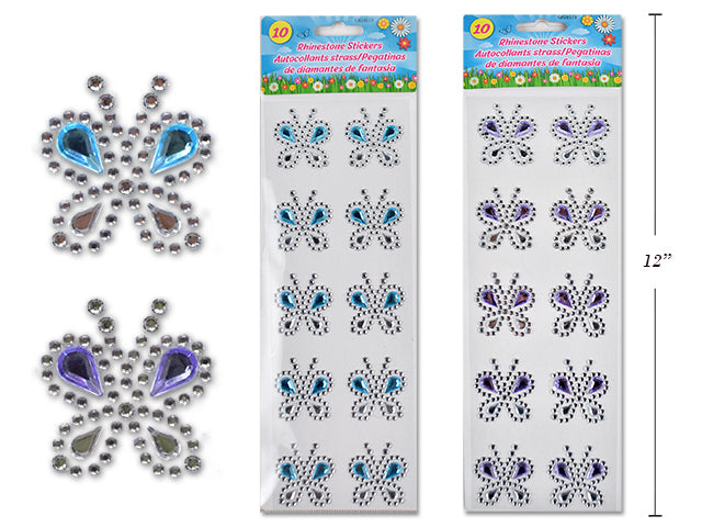 Rhinestone Butterfly Stickers