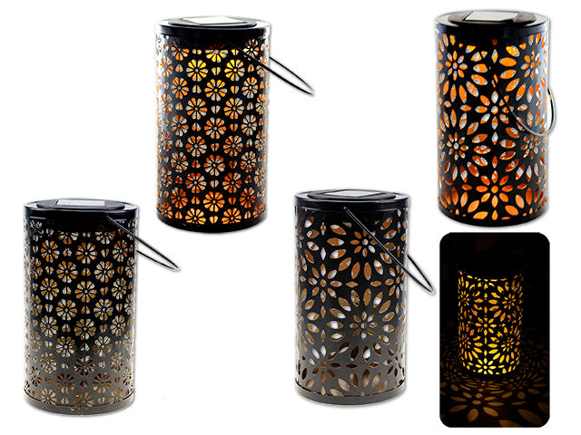 Solar LED Flower Projection Lantern With Handle