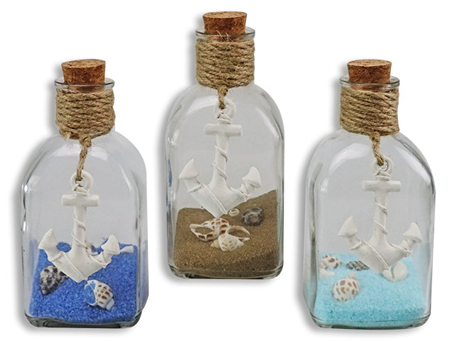 Nautical Glass Decorative Sand Bottle