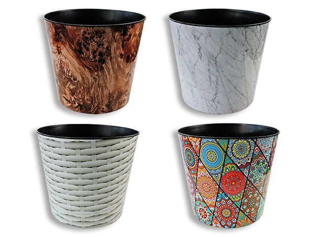 Printed Plastic Flower Pot