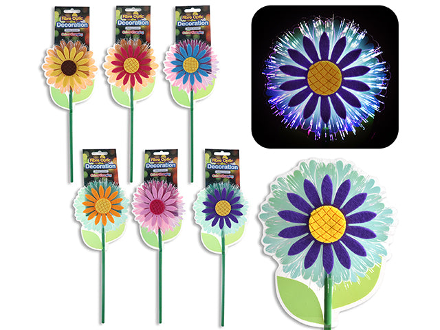 Fiber Optic Color Changing Flower Stake