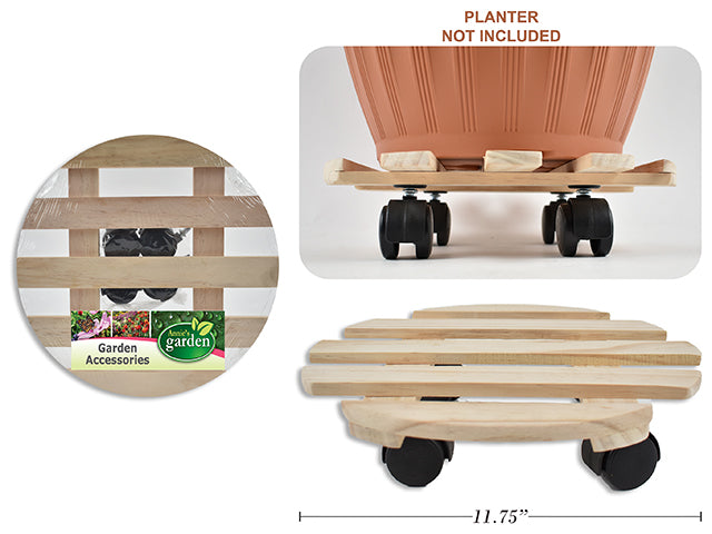 Wooden Planter Trolley With Wheels