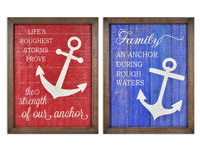Anchor Bamboo Weaving Hanging Wall Plaque