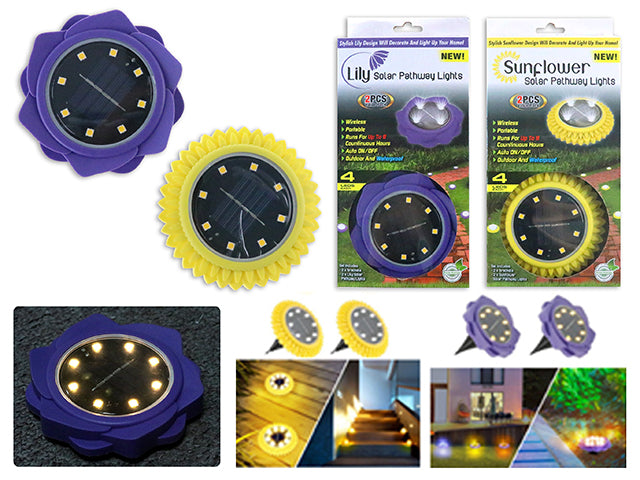 Solar Ground Sunflower Disc Lamp