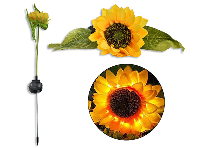 Solar Sunflower Light Stake