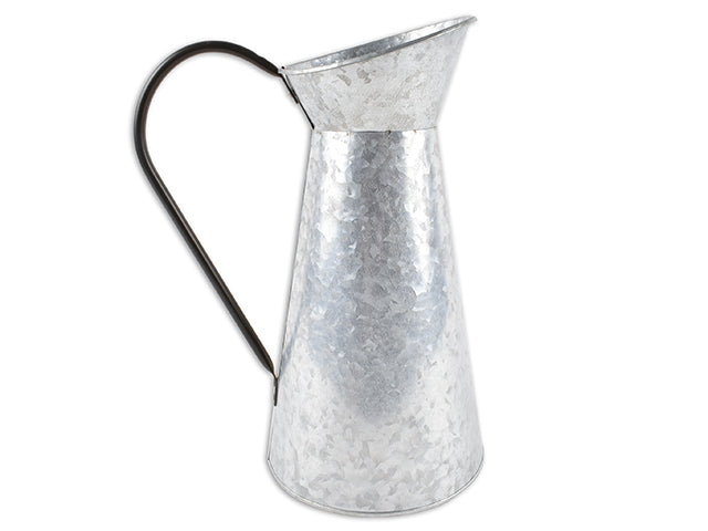 Antique Matte Galvanized Metal Water Jug