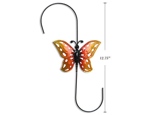12.75in x 7.5in Garden Metal Butterfly S-Hook. Wrap Label.