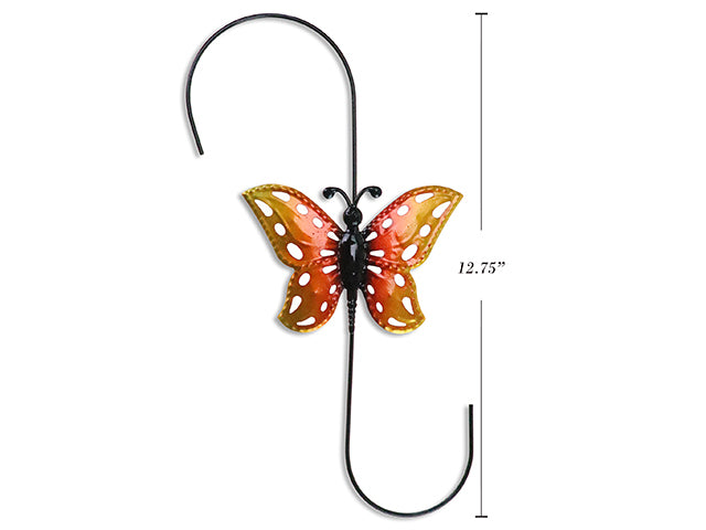 12.75In X 7.5In Garden Metal Butterfly S-Hook. Wrap Label.