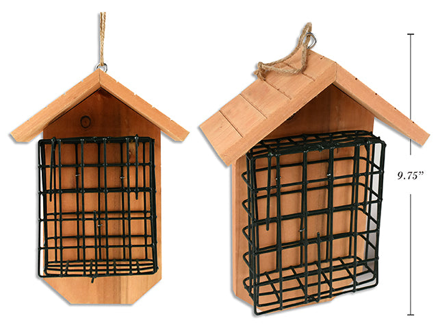 Wire Suet Bird Feeder With Jute Hanger