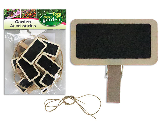 Chalkboard Garden Marker Wooden Clothespin With Jute String