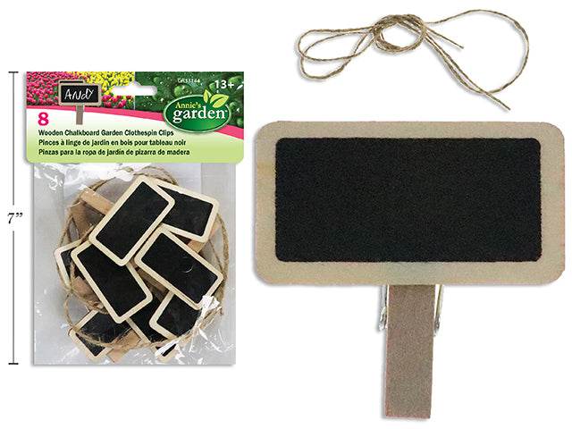 Chalkboard Garden Marker Wooden Clothespin With Jute String