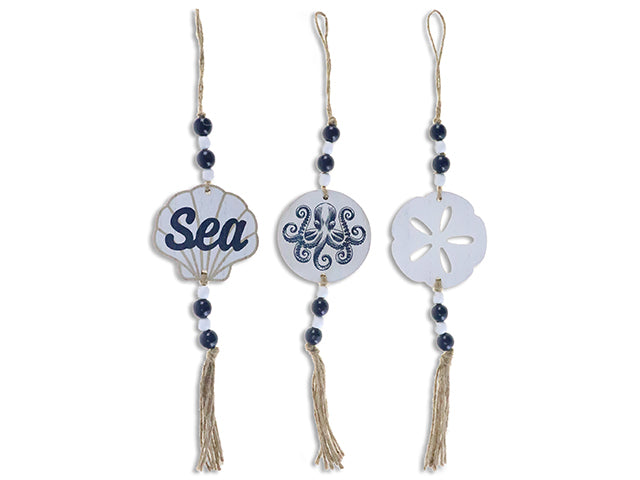 Beaded 3D Nautical Hanging Decoration With Jute Tassel