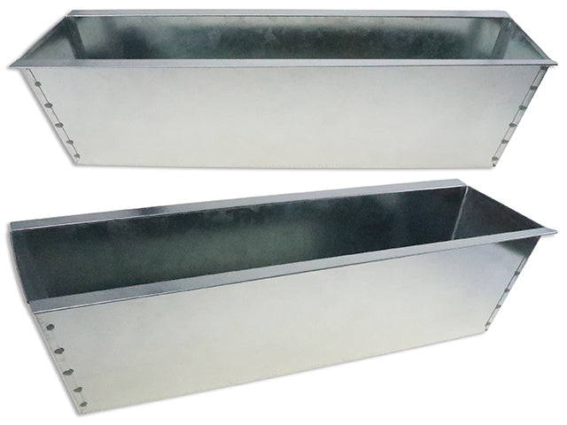 15in(L) x 5in(W) x 3.75in(H) Silver Rectangle Planter w/Wide Lid.