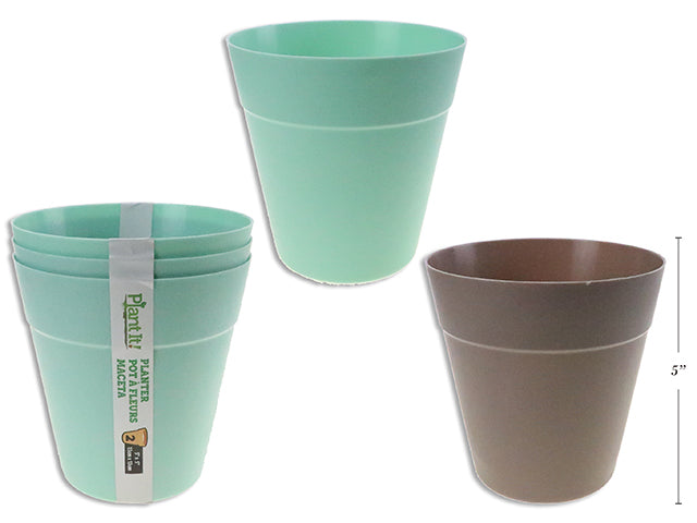 Solid Color Plastic Planter Large