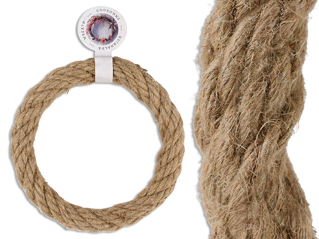 8.25In(D) Decorate Your Own Jute Rope Wreath. 25.5Mm Rope. Wrap Header.