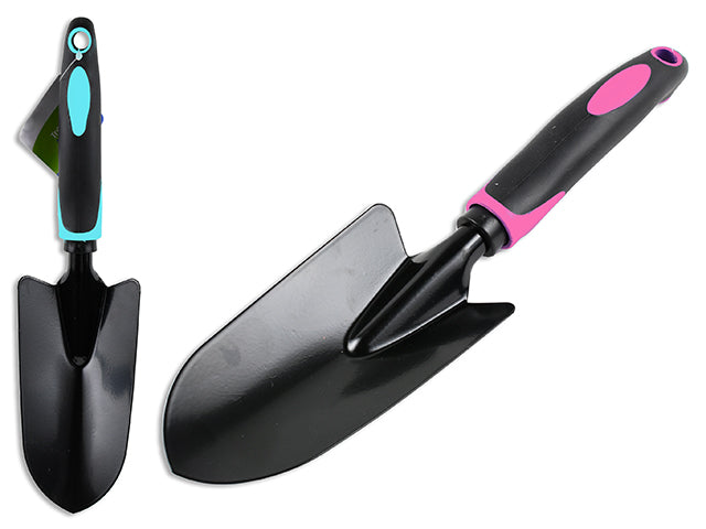 12in Metal Trowel w/Rubber Handle. 2 Asst. Colours. Cht.