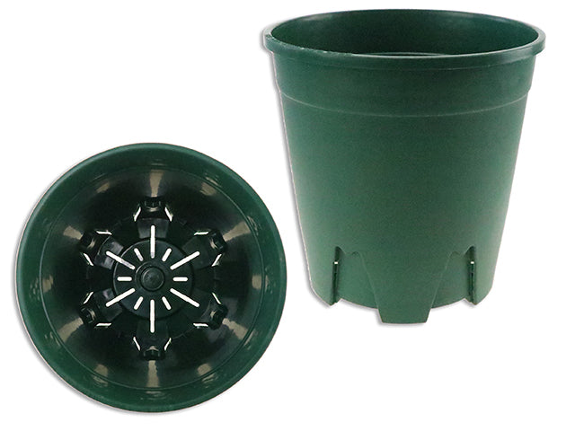 6.25In(D) X 6.25In(H) Round Plastic Planter. Col.Label.