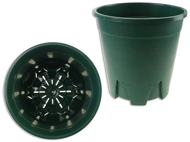 7-1/8In(D) X 6.25In(H) Round Plastic Planter. Col.Label.