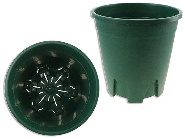 7-7/8In(D) X 7-7/8In(H) Round Plastic Planter. Col.Label.