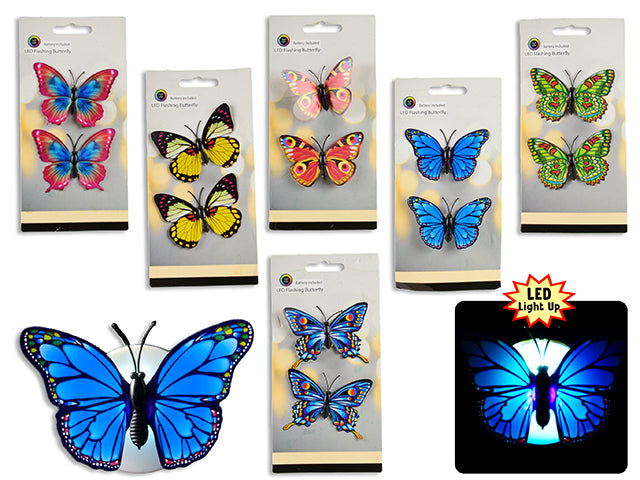 2Pk 2.75In 3-D L/U Butterfly Wall Decor.