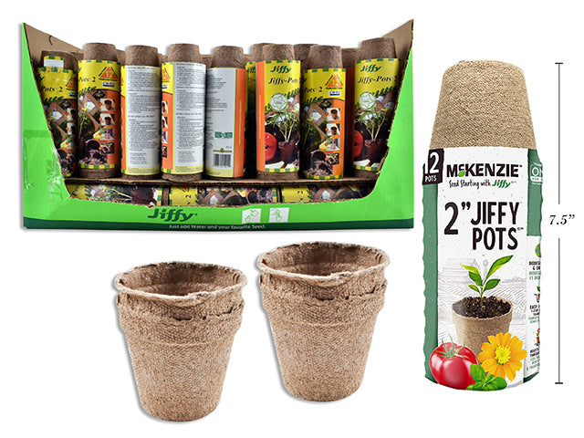 Natural Peat Pots 12 Pack