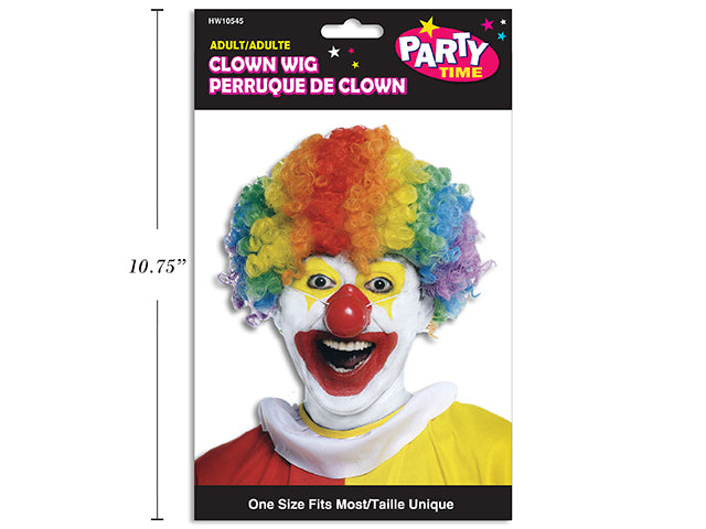 Adult Clown Wig Polybag With Insert