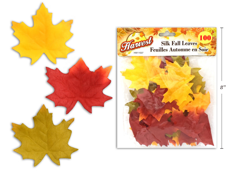 Silk Autumn Maple Leaves 100 Pack