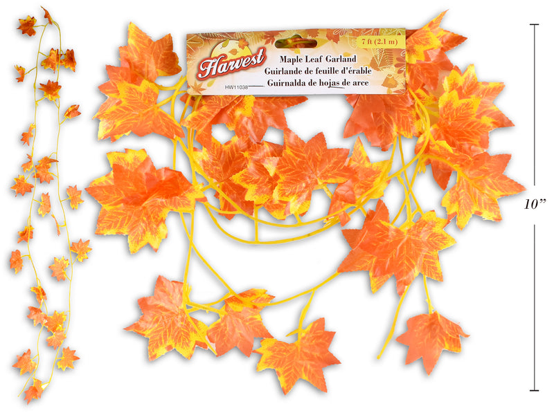 Plastic Maple Leaf Garland