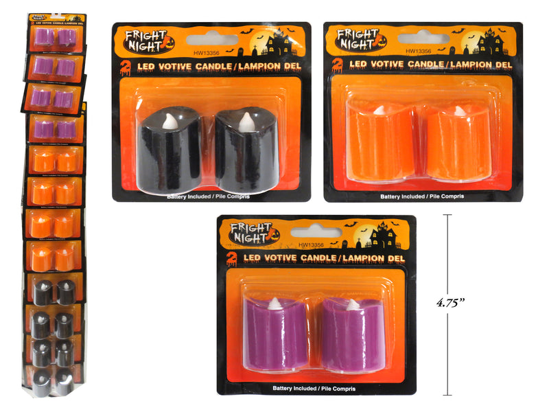 Halloween Flickering LED Votive Candle 2 Pack