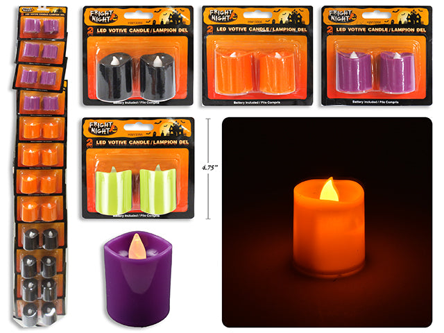 Halloween Flickering LED Votive Candle 2 Pack