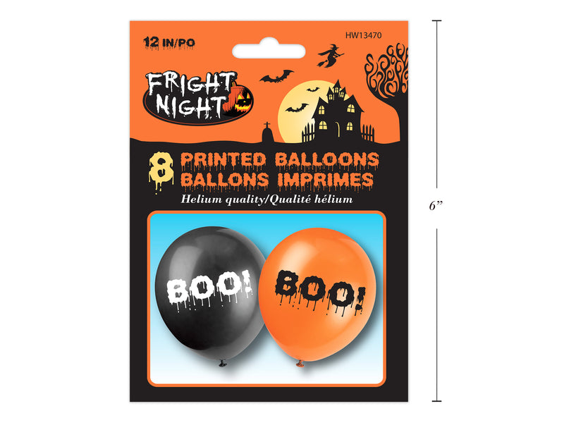 Halloween Printed Balloon 8 Pack