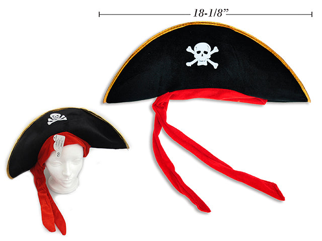 Velvet Pirate Hat With Gold Trim