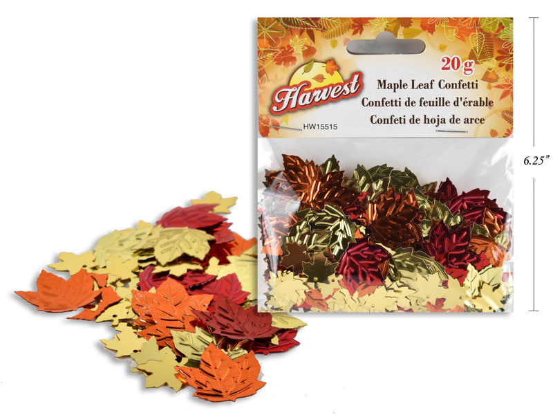Harvest Foil Emboss Maple Leaf Confetti