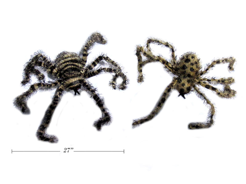 Realistic Two Tone Hairy Spider With Bendable Legs